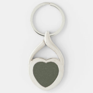 Chaveiro de Metal Verde de Moss Texturizado (Perso