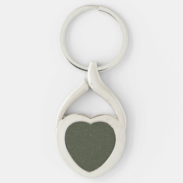 Chaveiro de Metal Verde de Moss Texturizado (Perso (Frente)