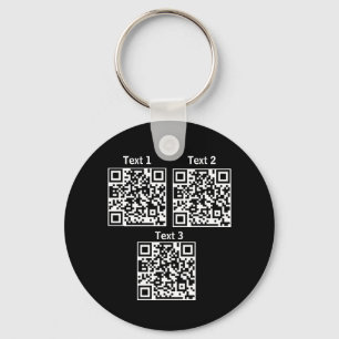Chaveiro de minimalista preto de código Qr múlti