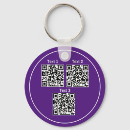 Chaveiro de minimalista preto de código Qr múltipl