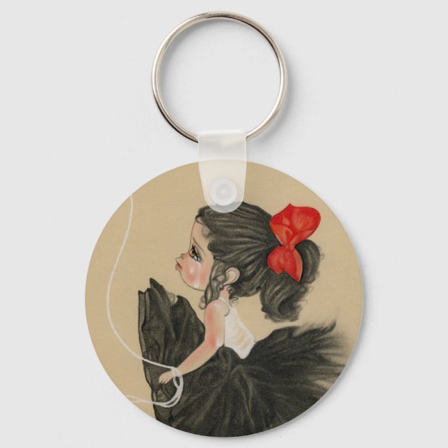Chaveiro de moça triste e corajosa (Frente)