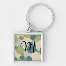 Chaveiro de moléculas azul-esverdeadas personaliza