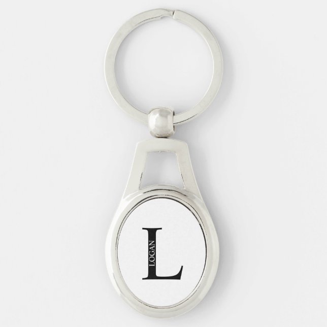 Chaveiro de Monograma e Nome Personalizado (Frente)