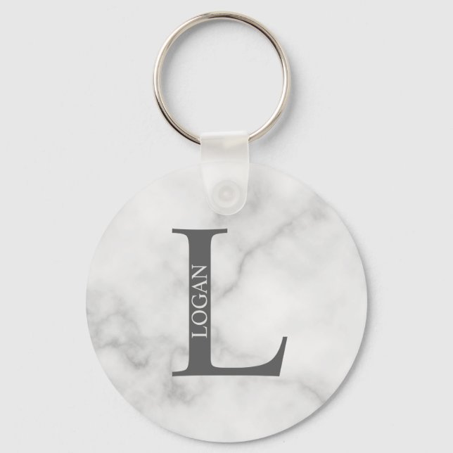 Chaveiro de Monograma e Nome Personalizado (Frente)