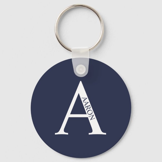 Chaveiro de Monograma e Nome Personalizado (Frente)