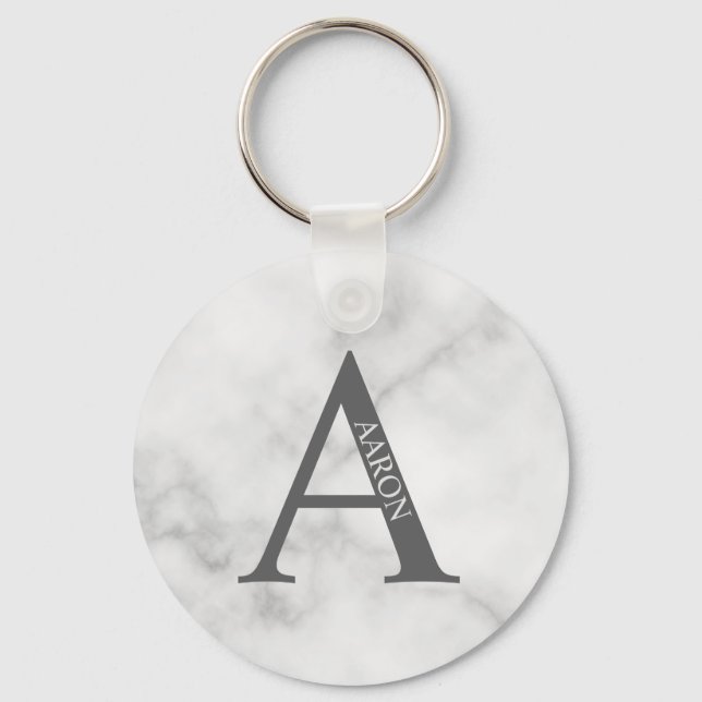 Chaveiro de Monograma e Nome Personalizado (Frente)