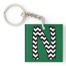Chaveiro de Monograma Personalizado: N: Chevrons P