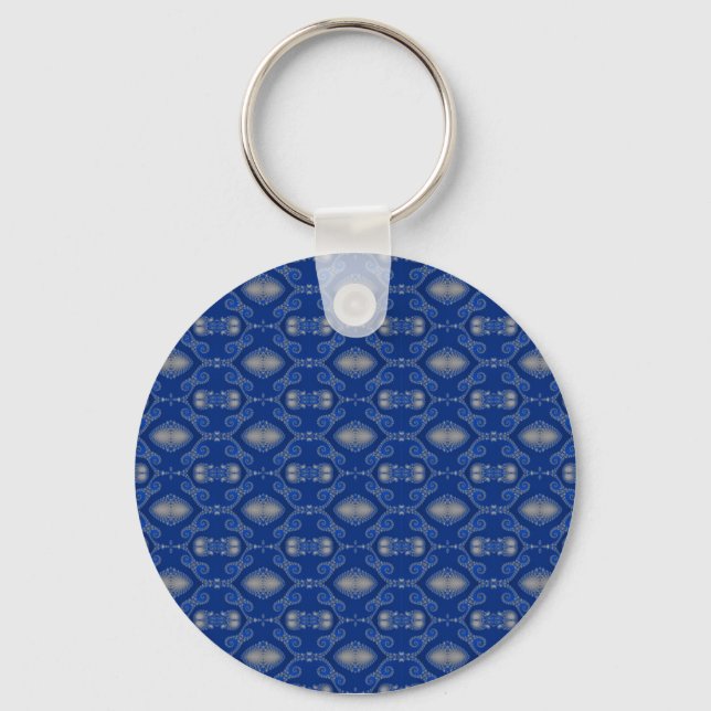 Chaveiro de Mosaico Azul Silver (Frente)