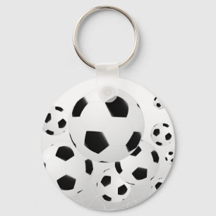 Chaveiro de múltiplas bolas de futebol