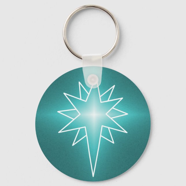 Chaveiro de Natal da Estrela do norte, Teal (Frente)
