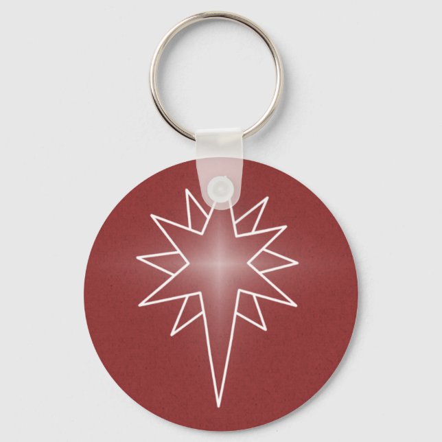 Chaveiro de Natal da Estrela norte, Vermelho (Frente)