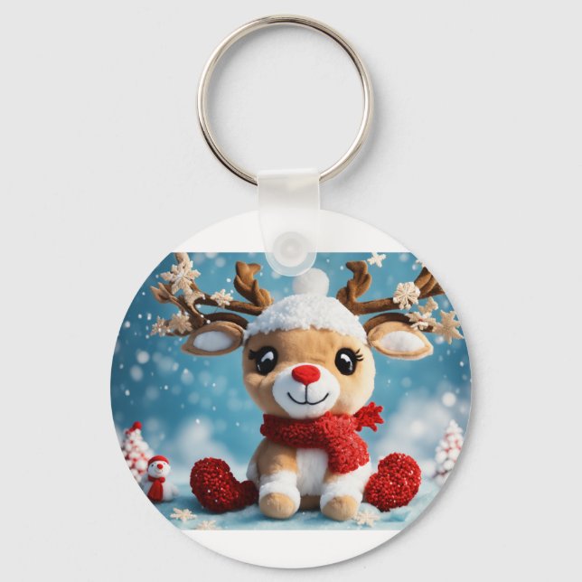 Chaveiro de Natal de veado (Frente)