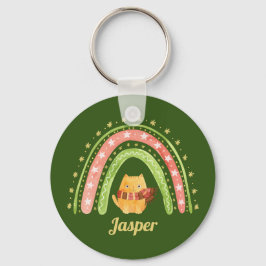 Chaveiro de Natal e Arco-Íris Personalizado