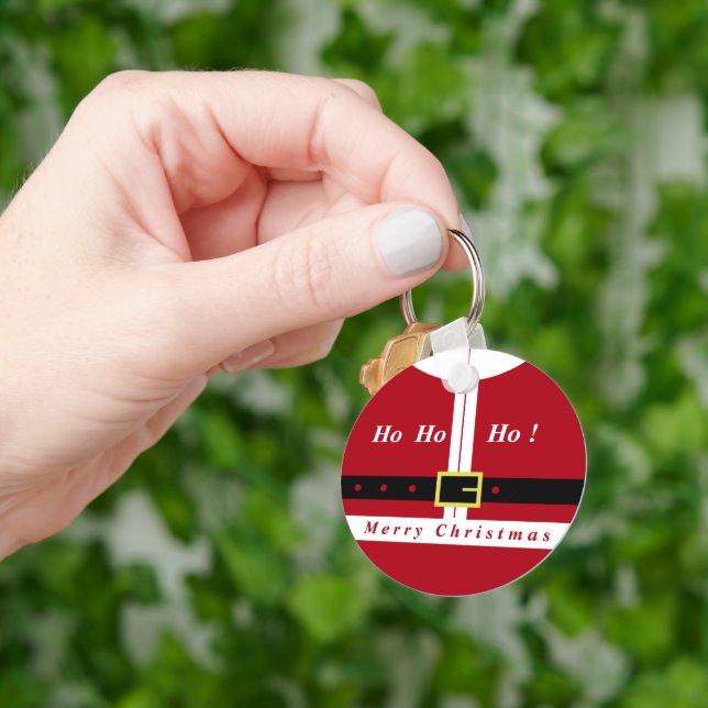 Chaveiro de Natal Papai Noel Presente (Mão)