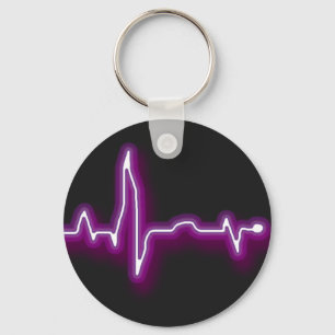 Chaveiro de néon de EKG
