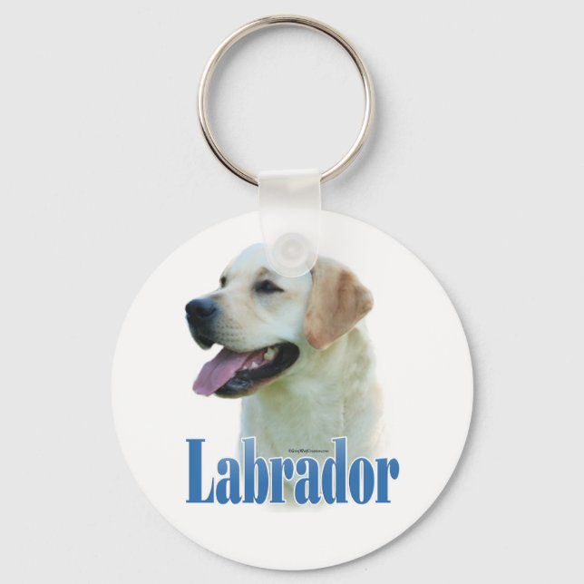 Chaveiro de Nome do Retriever Labrador Amarelo (Frente)