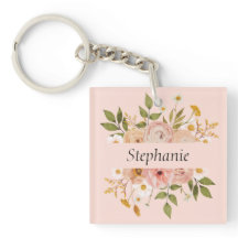 chaveiro de nome floral boêmio bonito