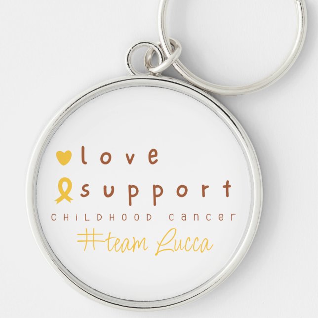 chaveiro de Nome Personalizado do cancer de infânc (Frente)