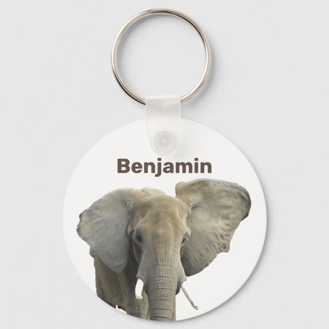 Chaveiro de Nome Personalizado do Elefante (Frente)