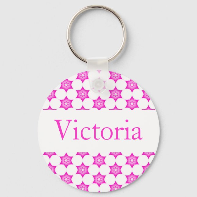 Chaveiro de nome personalizado do Flor de Estrela  (Frente)