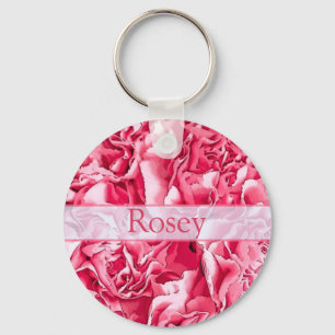 Chaveiro de Nome Rosa Rosa Cor-de-Rosa de Artsy Pe