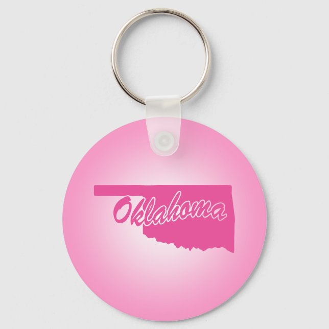 Chaveiro de Oklahoma State Rosa (Frente)
