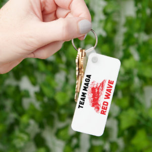 Chaveiro de onda vermelha da equipe maga