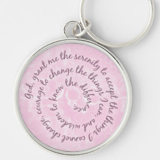 Chaveiro de Oração de Serenidade Rosa - Personaliz