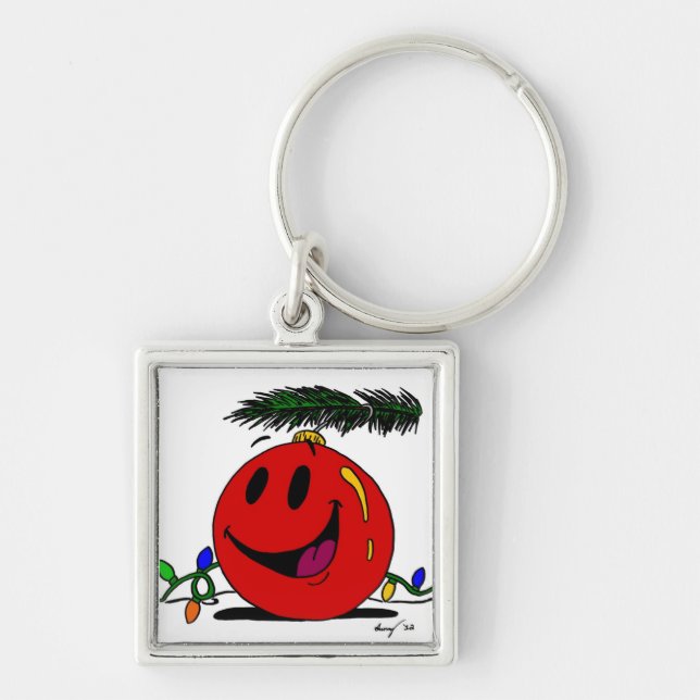 Chaveiro de Ornamento Feliz (Frente)