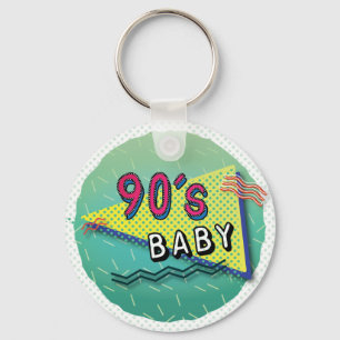 Chaveiro de padrão de bebê dos anos 90
