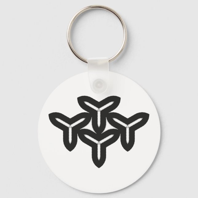 Chaveiro de padrão de lâminas góticas (Frente)