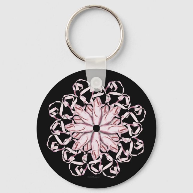 Chaveiro de padrão do balé (rosa) (Frente)