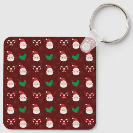 Chaveiro de Padrões de Natal de Alumínio