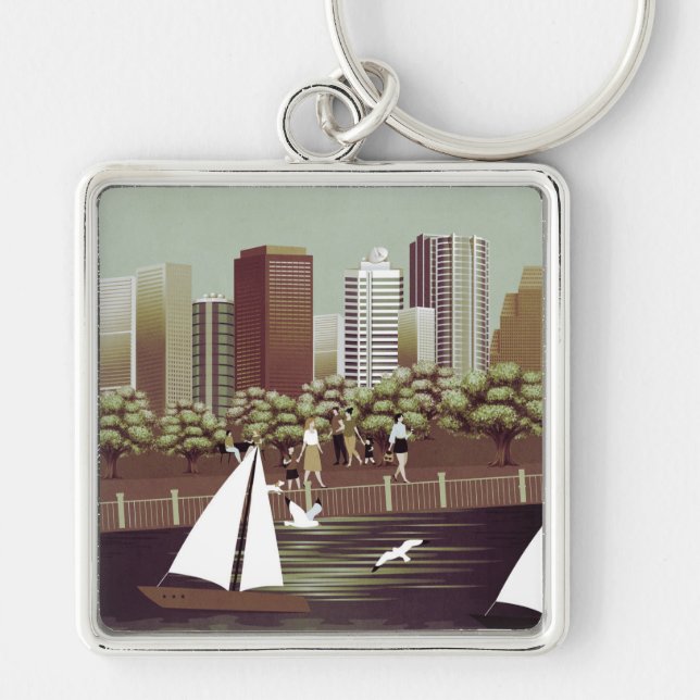 Chaveiro de paisagem urbana (Frente)