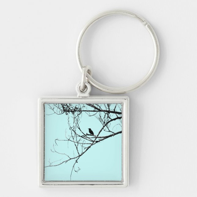 Chaveiro de passarinho preto (Frente)