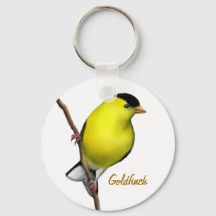Chaveiro de Pássaro Goldfinch Americano Masculino