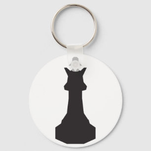 Chaveiro de Peça de Xadrez Preto