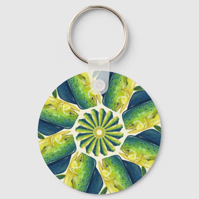 Chaveiro de peixe-golfinho (Mah Mahi) (Frente)