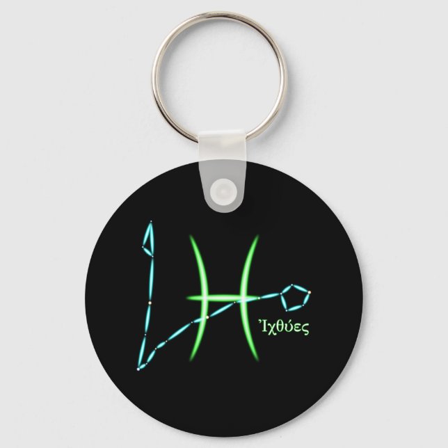 Chaveiro de Peixes de constelação Zodiac (Frente)