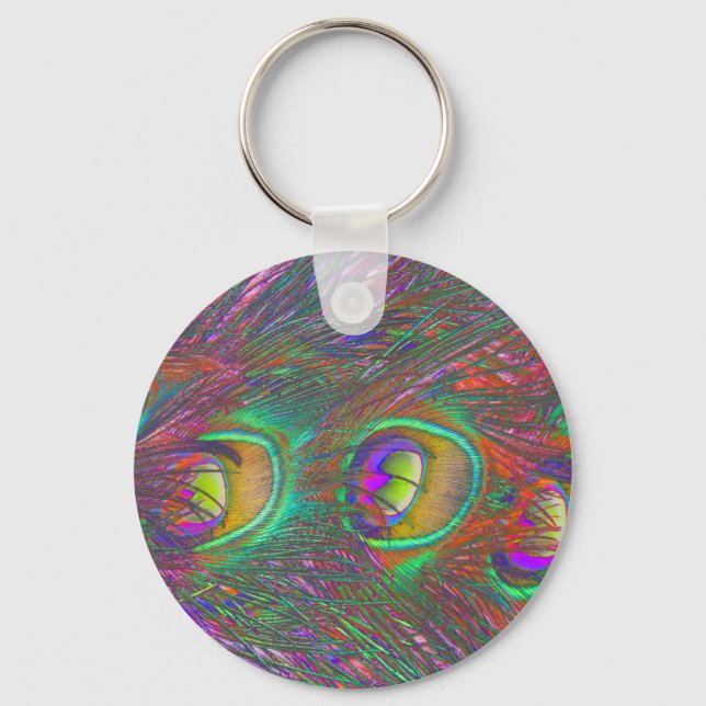 Chaveiro de Penas de Peacock de Natal (Frente)