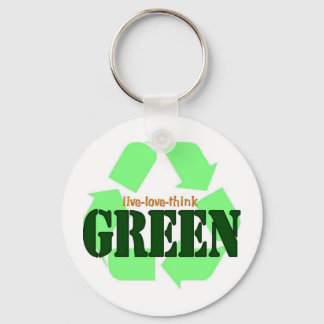 Chaveiro de Pense verde ao Vivo