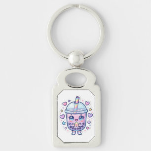 Chaveiro de Personagem Chibi de Boba Milk Tea Kawa