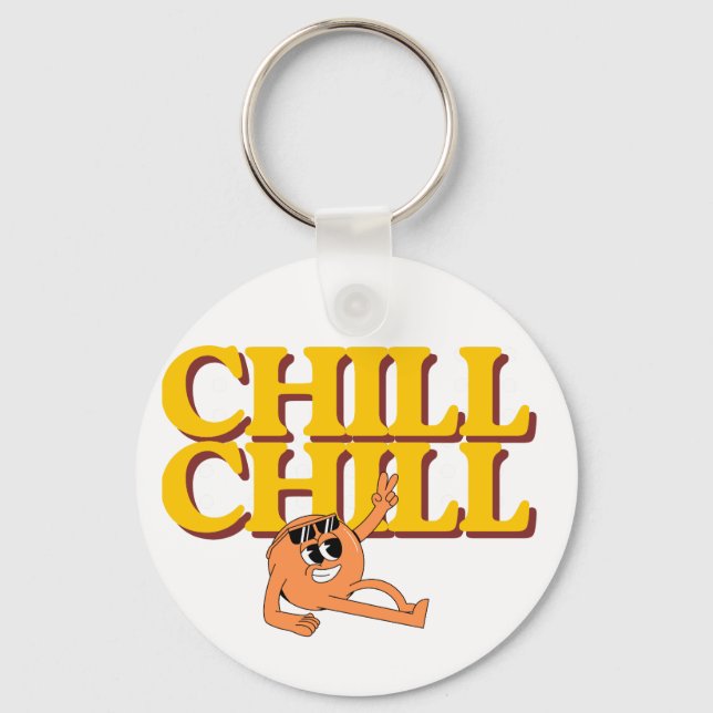 Chaveiro de Personagem de Desenho Retro Chill Chil (Frente)