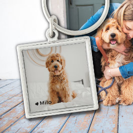 Chaveiro de Pet de Fotografia Personalizada e Nome