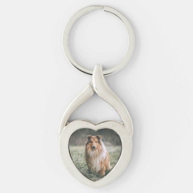 Chaveiro de Pet Photo Twisted Heart (Frente)