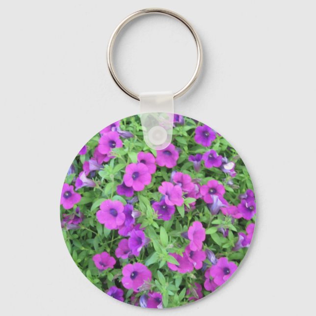 Chaveiro de Petunias Roxo (Frente)