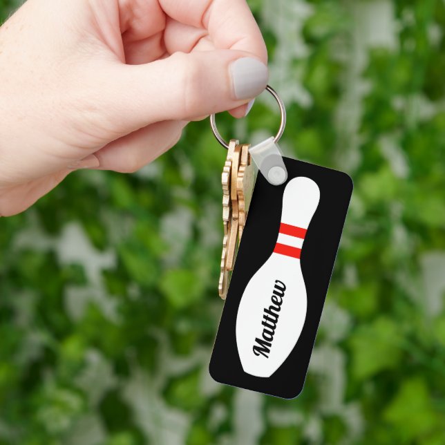 Chaveiro de pino de boliche personalizado para bol (Mão)