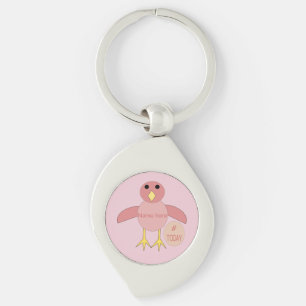 Chaveiro de Pintinho de aniversariante rosa person