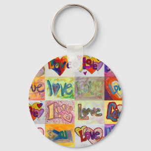 Chaveiro de Pintura de Arte do Word XOXO