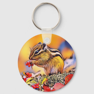 Chaveiro de pintura digital de esquilo